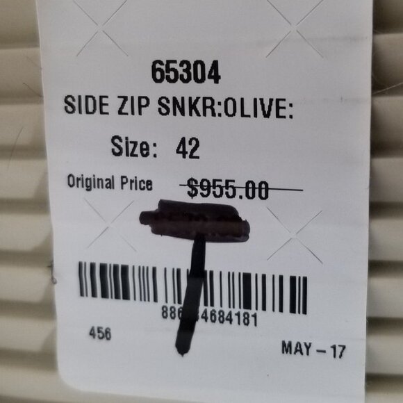 Giuseppe Zanotti x Zayn Leather Double-Zip Mid-Top Sneaker Olive Mens Size 9 /42 - Picture 11 of 11